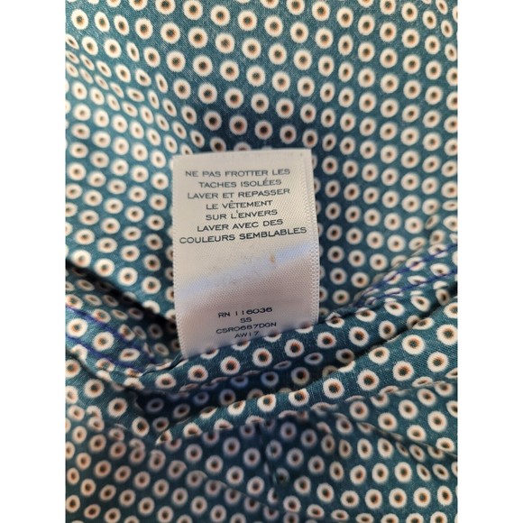 Charles Tyrwhitt Mens XLarge Weekend Extra Slim Button Up Green Eye Dot - Picture 8 of 10